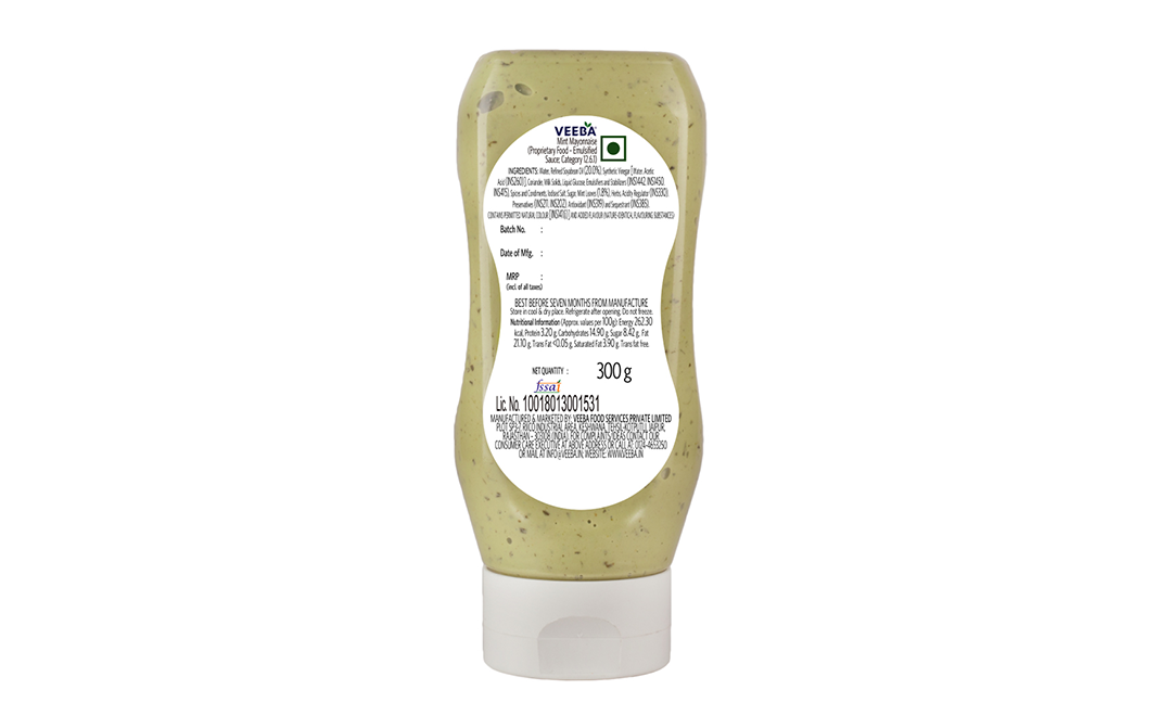 Veeba Mint Mayonnaise    Plastic Bottle  300 grams